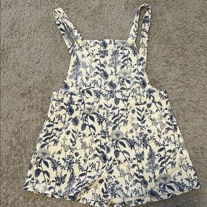 Cider Blue and White Floral Jumpsuit